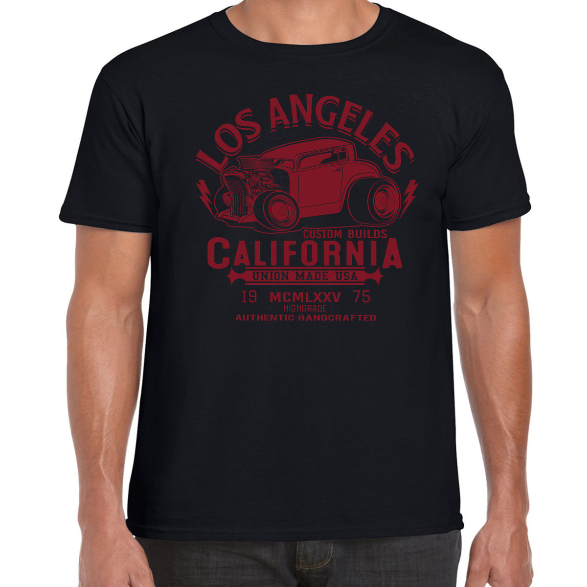 Hotrod 58 Classic Vintage Rockabilly LA California Hot rod T Shirt ...