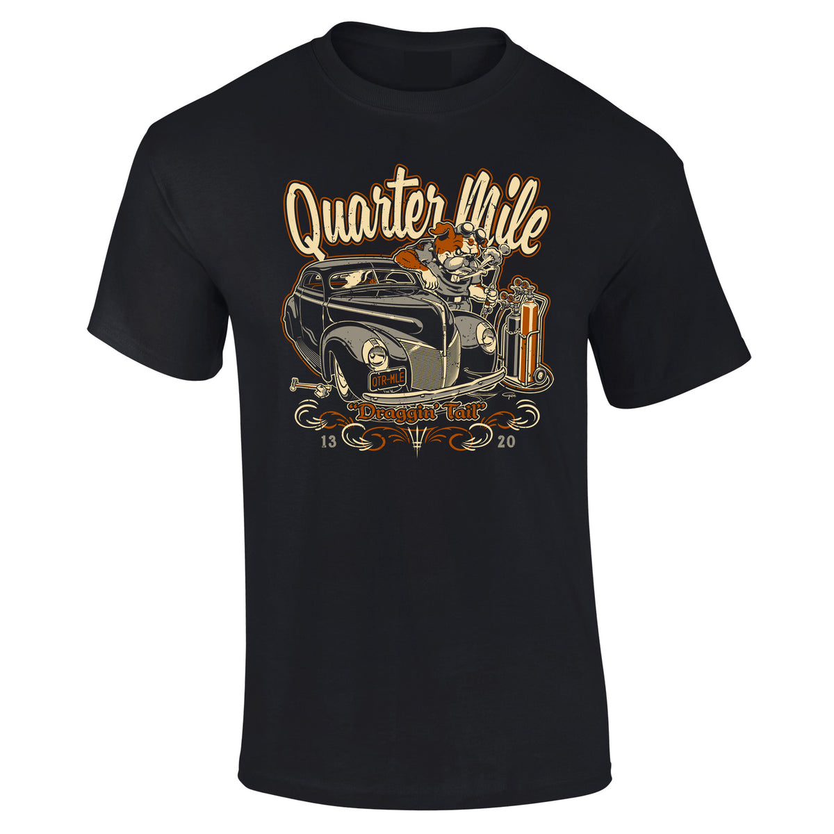 Quarter Mile Drag Racing Built For Speed Stacked T-Shirt Draggin Tail ...