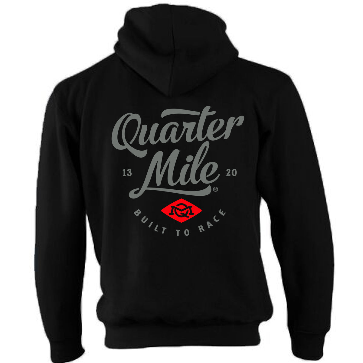 Quarter Mile Drag Racing Built For Speed Stacked Heavyweight Hoody Gre ...