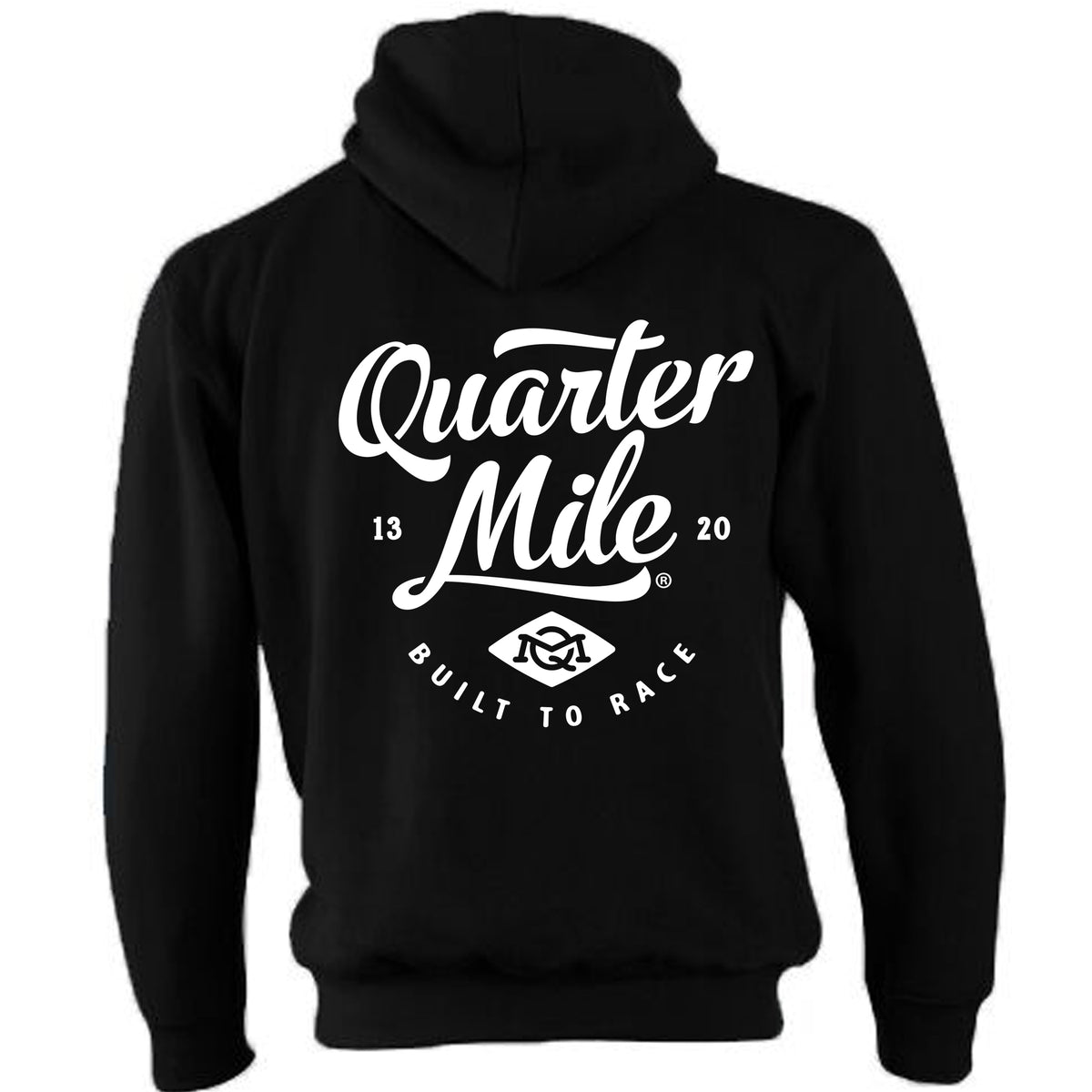 Quarter Mile Drag Racing Built For Speed Stacked Heavyweight Hoody Whi ...